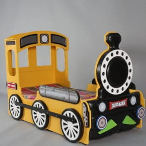Kinderbett Lokomotive gelb