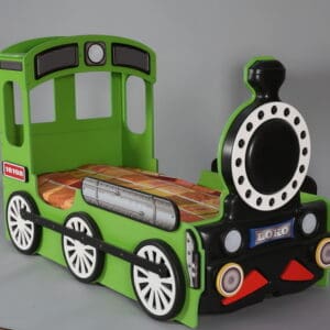 Kinderbett Lokomotive gruen